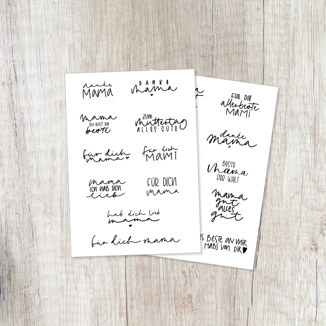 DIY-Letteringvorlagen für Muttertag als Plotterdateien