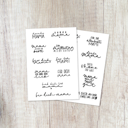 DIY-Letteringvorlagen für Muttertag als Plotterdateien