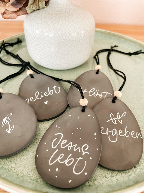 Oster-Anhänger-Set "Jesus lebt"