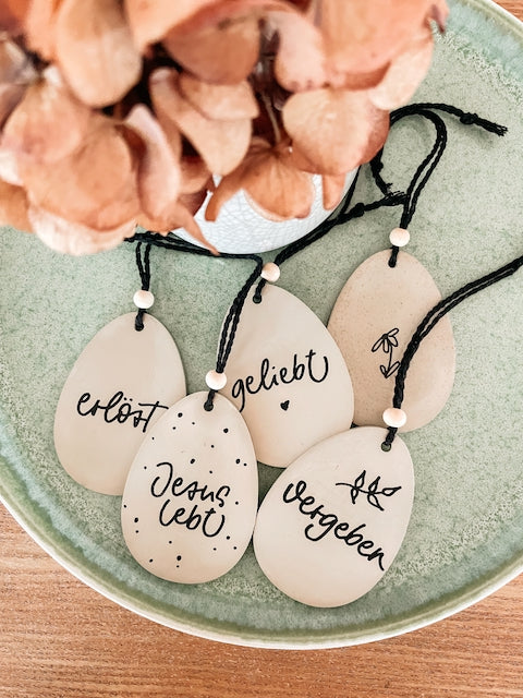 Oster-Anhänger-Set "Jesus lebt"
