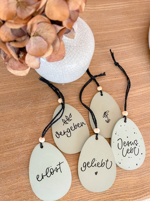 Oster-Anhänger-Set "Jesus lebt"