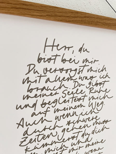 Poster für Christen, christlicher shop, christliche Geschenke, lettersandbeauties,  christliche Poster, Ermutigung, Der Herr ist mein Hirte, Psalm 23