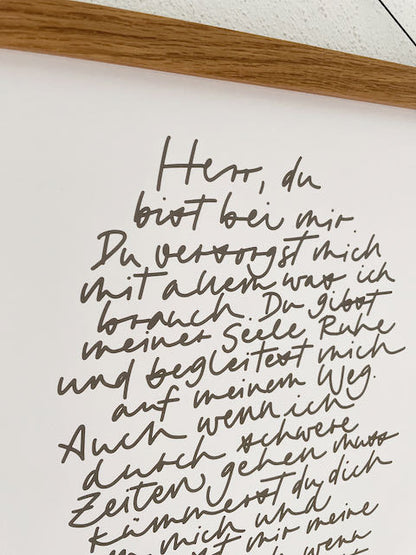 Poster für Christen, christlicher shop, christliche Geschenke, lettersandbeauties,  christliche Poster, Ermutigung, Der Herr ist mein Hirte, Psalm 23