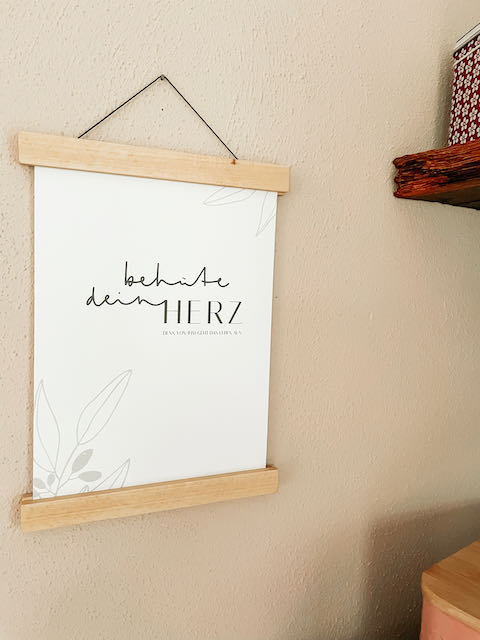 Poster für Christen, christlicher shop, christliche Geschenke, lettersandbeauties,  christliche Poster, Ermutigung, Behüte dein Herz