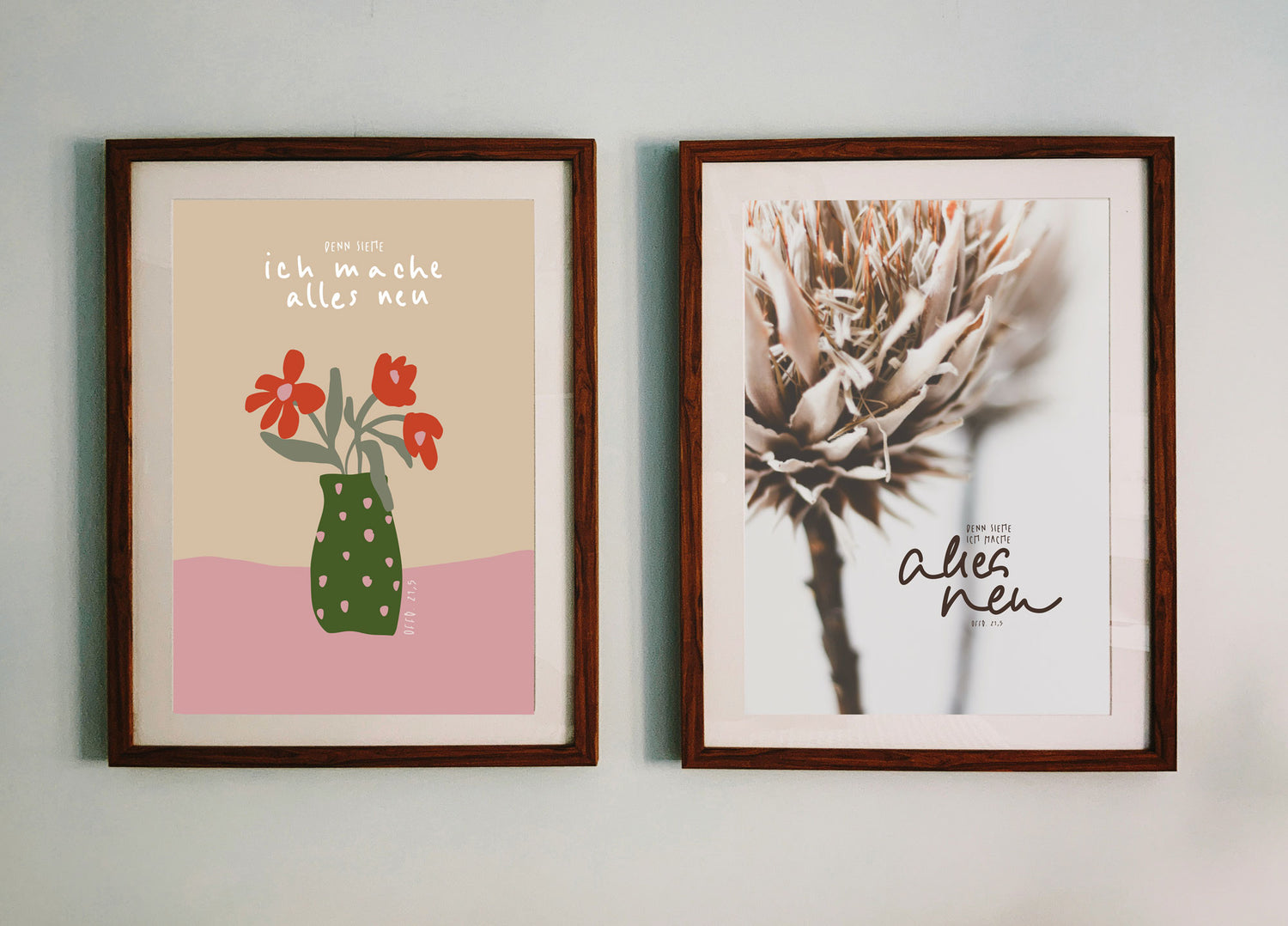 christliches Poster, Bibelversposter, christlicher onlineshop, lettersandbeauties, Jahreslosung 2026, siehe ich mache alles neu