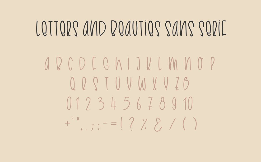 Digitale Schrift "letters and beauties sans serif"