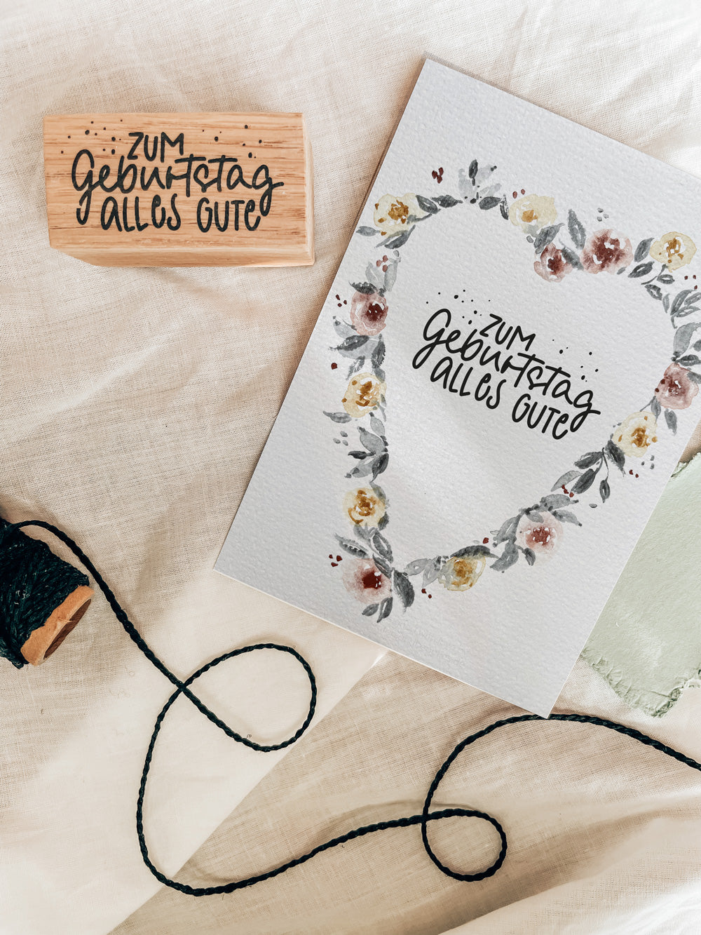 Stempel "zum Geburtstag alles Liebe"