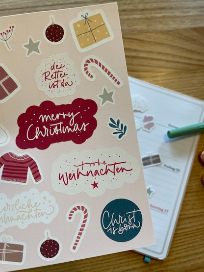 Weihnachtliche Sticker x-mas