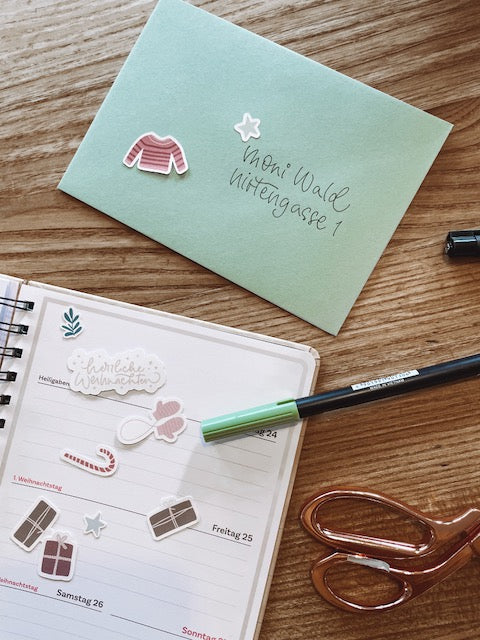 Weihnachtsstickerset, xmas, Aufkleber Weihnachten