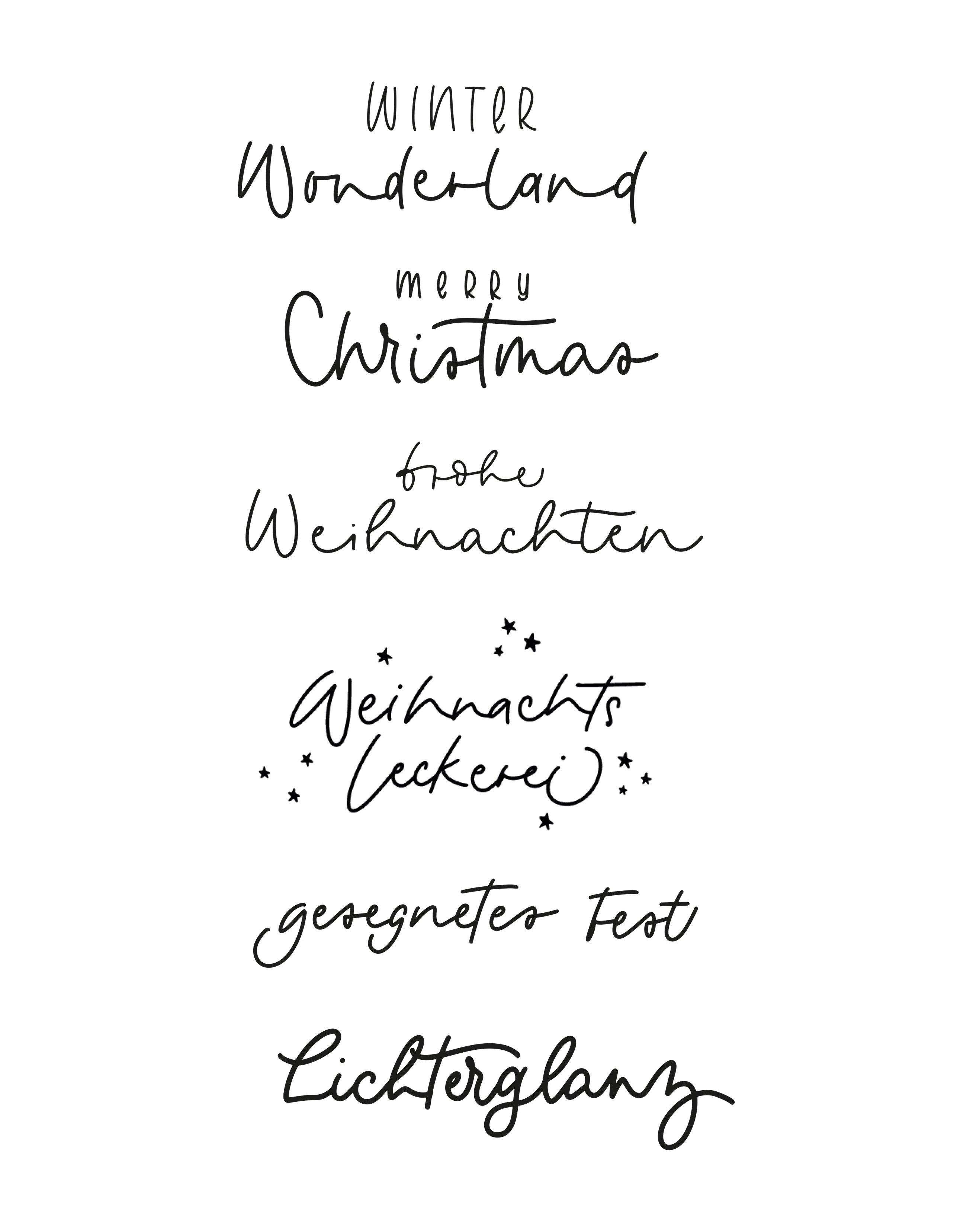 xmas DIY-Letteringvorlagen