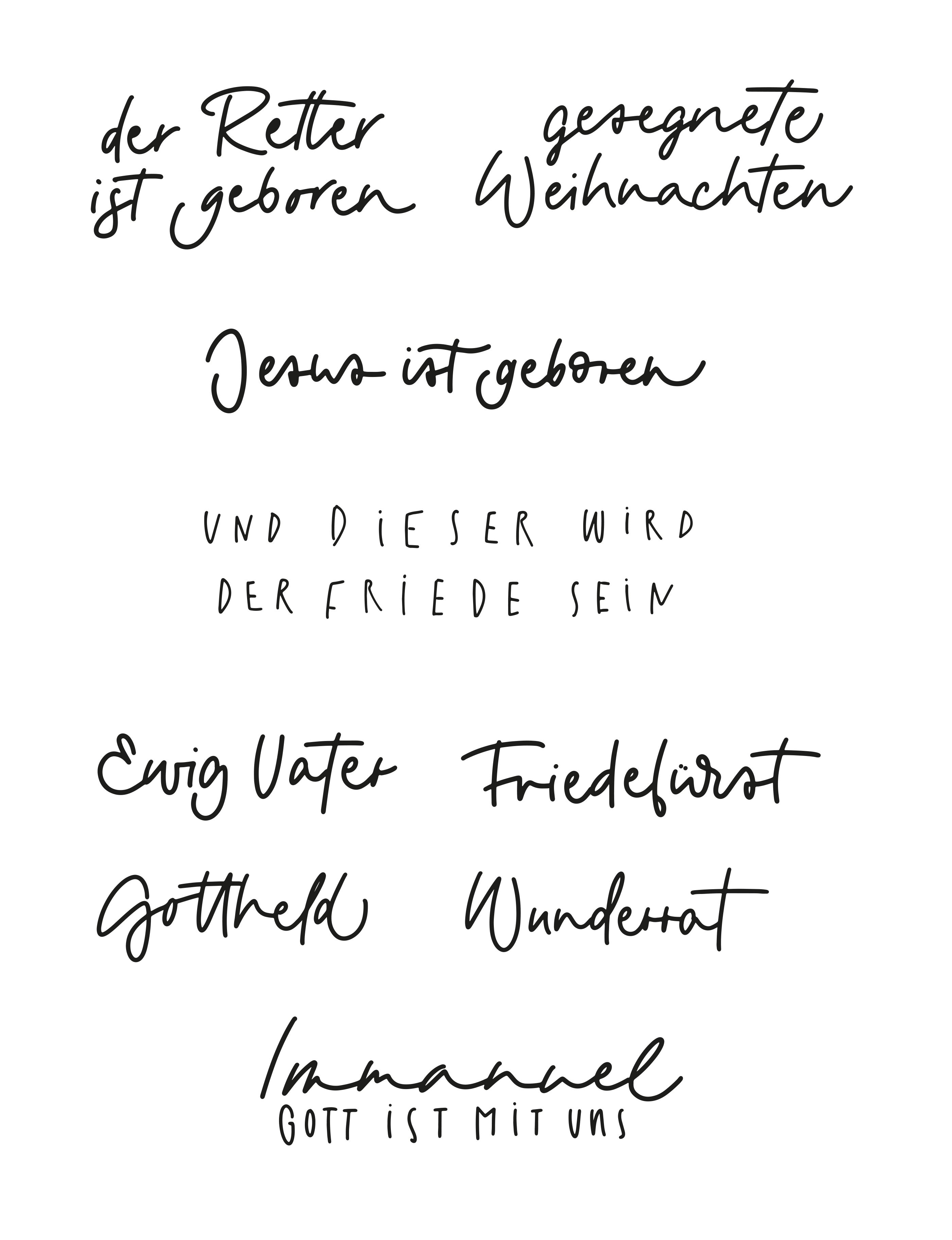 xmas DIY-Letteringvorlagen