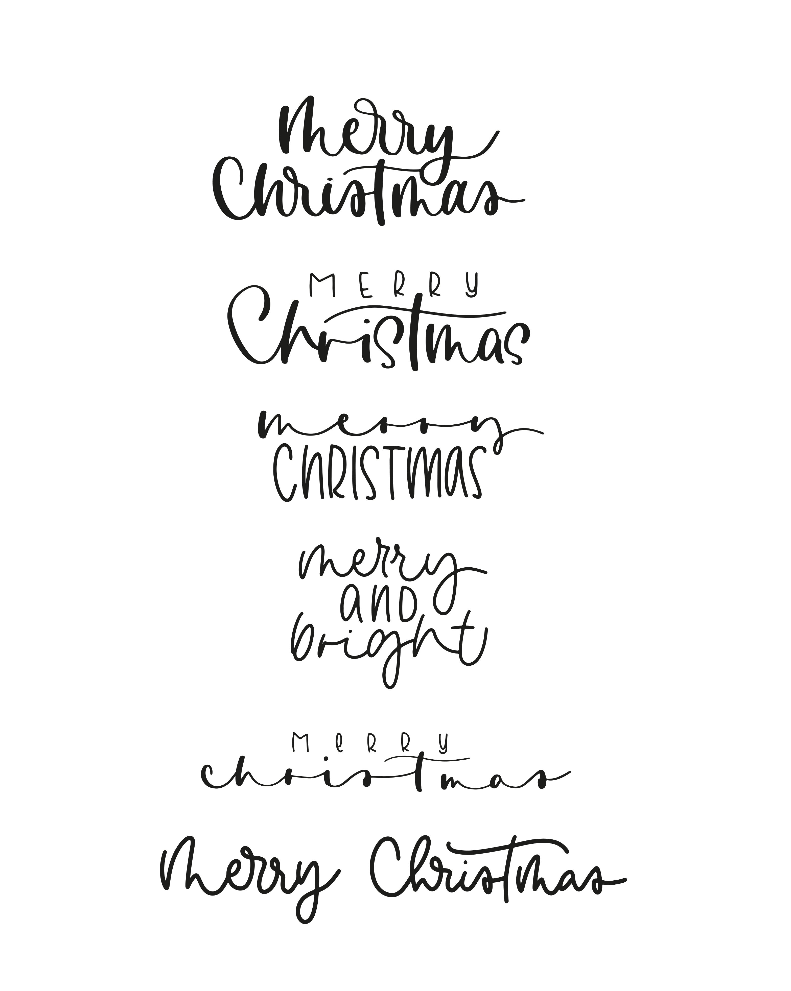 xmas DIY-Letteringvorlagen