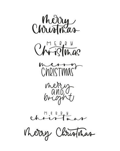 xmas DIY-Letteringvorlagen