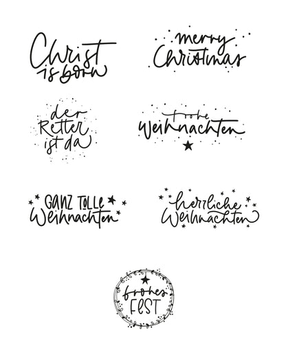 xmas DIY-Letteringvorlagen