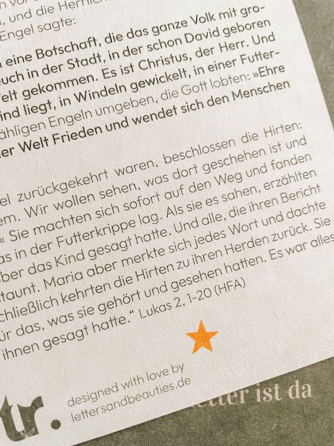 Weihnachtskarte mit Bibelvers, christliche Weihnachtskarte, Friedefürst, Wunderrat, lettersandbeauties, christlicher onlineshop, Glaube im Alltag, Ermutigung, Weihnachtsgeschichte, Weihnachtsgeschenke