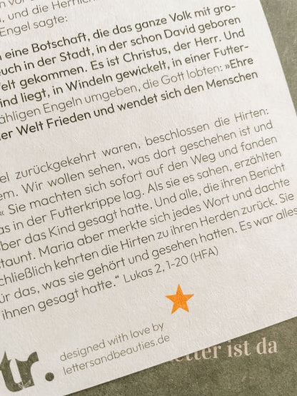Weihnachtskarte mit Bibelvers, christliche Weihnachtskarte, Friedefürst, Wunderrat, lettersandbeauties, christlicher onlineshop, Glaube im Alltag, Ermutigung, Weihnachtsgeschichte, Weihnachtsgeschenke