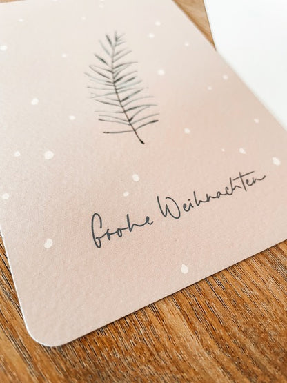 christliche Weihnachtskarte, frohe Weihnachten, Karte für Weihnachten mit Bibelvers