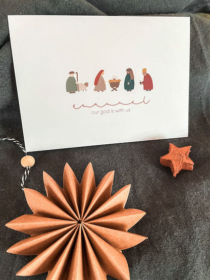 Weihnachtskarte mit Bibelvers, christliche Weihnachtskarten, christlicher onlineshop, Friedefürst, Jesus der Retter ist da, lettersandbeauties, gesegnete Weihnachten, Immanuel, Gott ist mit uns