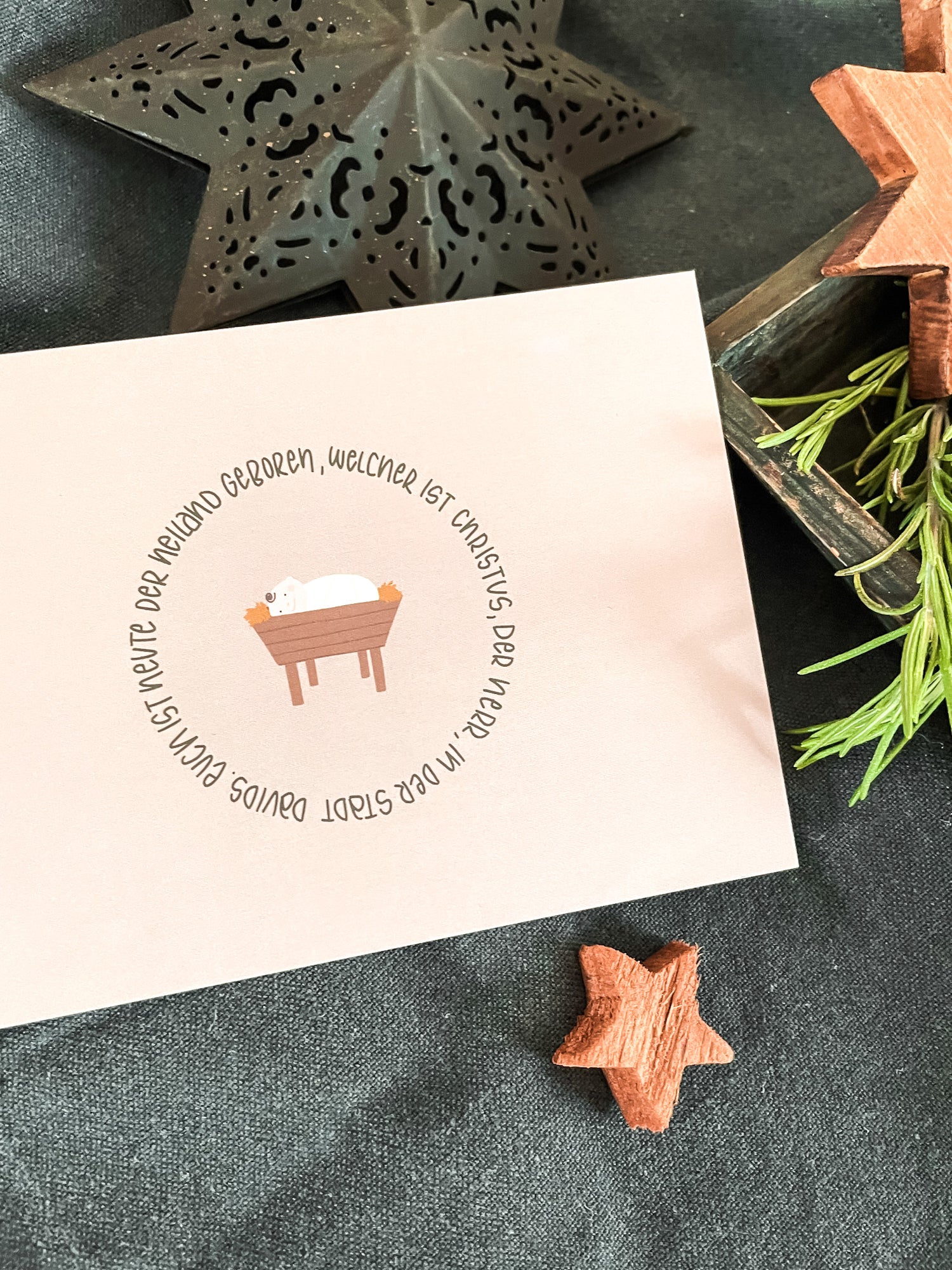 christliche Geschenke, christlicher shop, lettersandbeauties, Weihnachtskarten, christliche Karten zu Weihnachten, Christus ist geboren, Glory to the newborn King