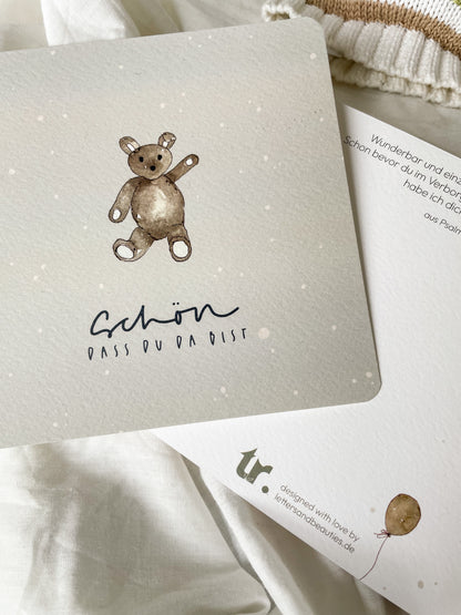 Karte zur Geburt, Baby, Geburtstag, Aquarellkarte und Handlettering, lettersandbeauties, Psalm 139