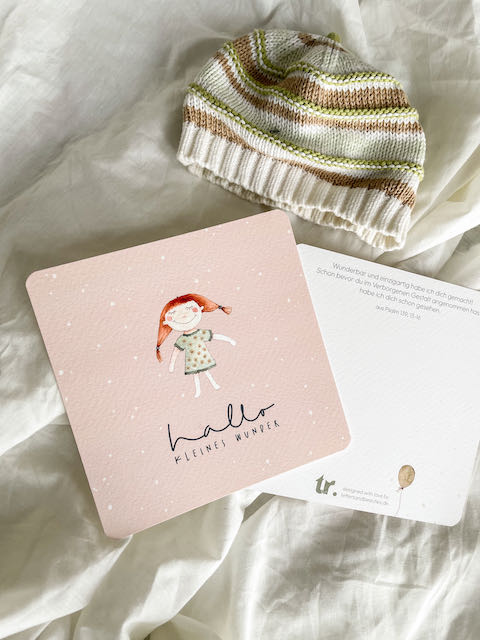 Babykarte "hallo kleines Wunder"