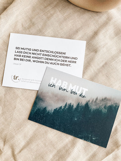 Karten zur Ermutigung, Affirmation, Segnungskarten, Hauskreis, Ich bin bei dir