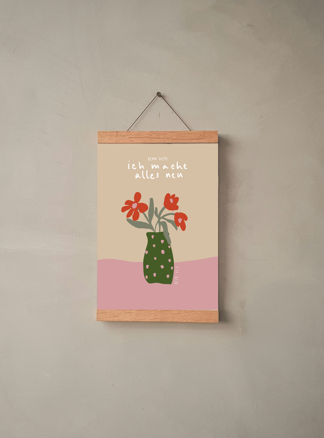 christliches Poster, Bibelversposter, christlicher onlineshop, lettersandbeauties, Jahreslosung 2026, siehe ich mache alles neu