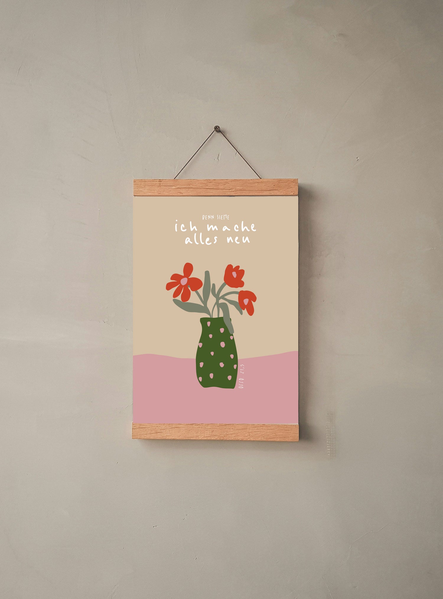 christliches Poster, Bibelversposter, christlicher onlineshop, lettersandbeauties, Jahreslosung 2026, siehe ich mache alles neu