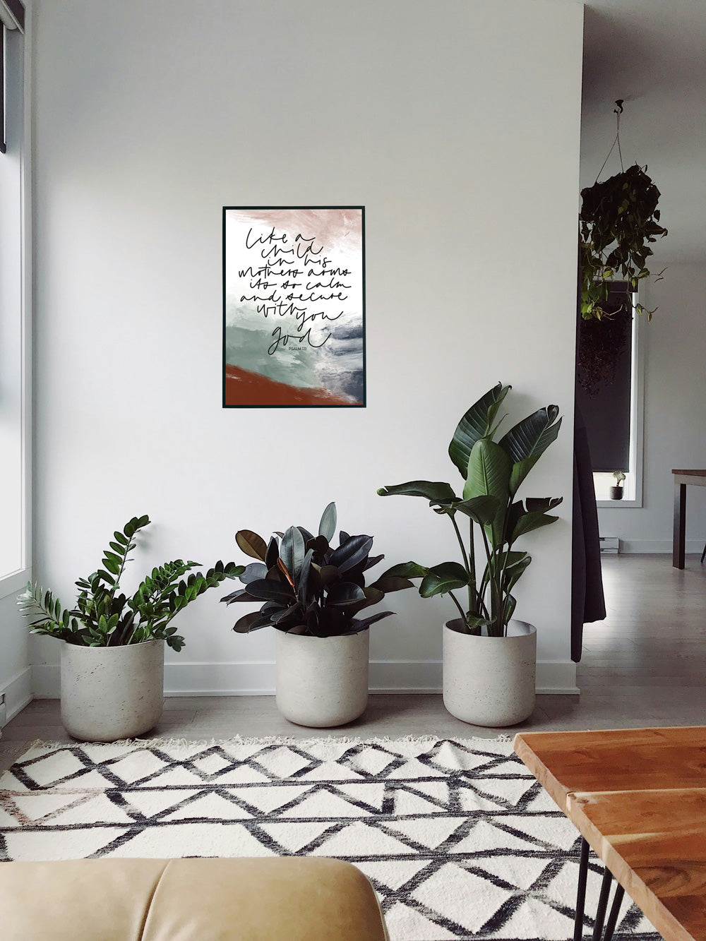 Poster für Christen, christlicher shop, christliche Geschenke, lettersandbeauties,  christliche Poster, Ermutigung, I am with you always, Psalm 131