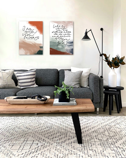 Poster für Christen, christlicher shop, christliche Geschenke, lettersandbeauties,  christliche Poster, Ermutigung, I am with you always