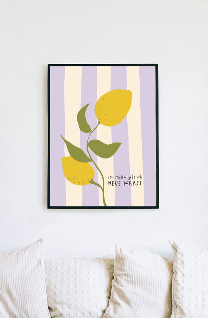 Poster für Christen, christlicher shop, christliche Geschenke, lettersandbeauties,  christliche Poster, Ermutigung,den Müden gebe ich neue Kraft