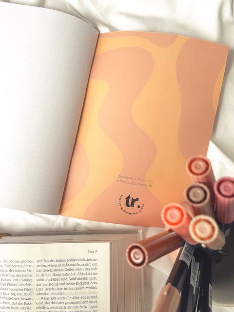 christliche Geschenke, christlicher shop, lettersandbeauties, Jahreslosung, Notizheft zum Bibellesen, behalte das Gute