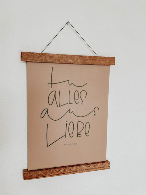 christliches Poster, Bibelversposter, christlicher onlineshop, lettersandbeauties, Jahreslosung 2024, tu alles aus Liebe