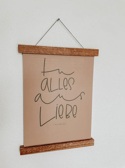 christliches Poster, Bibelversposter, christlicher onlineshop, lettersandbeauties, Jahreslosung 2024, tu alles aus Liebe