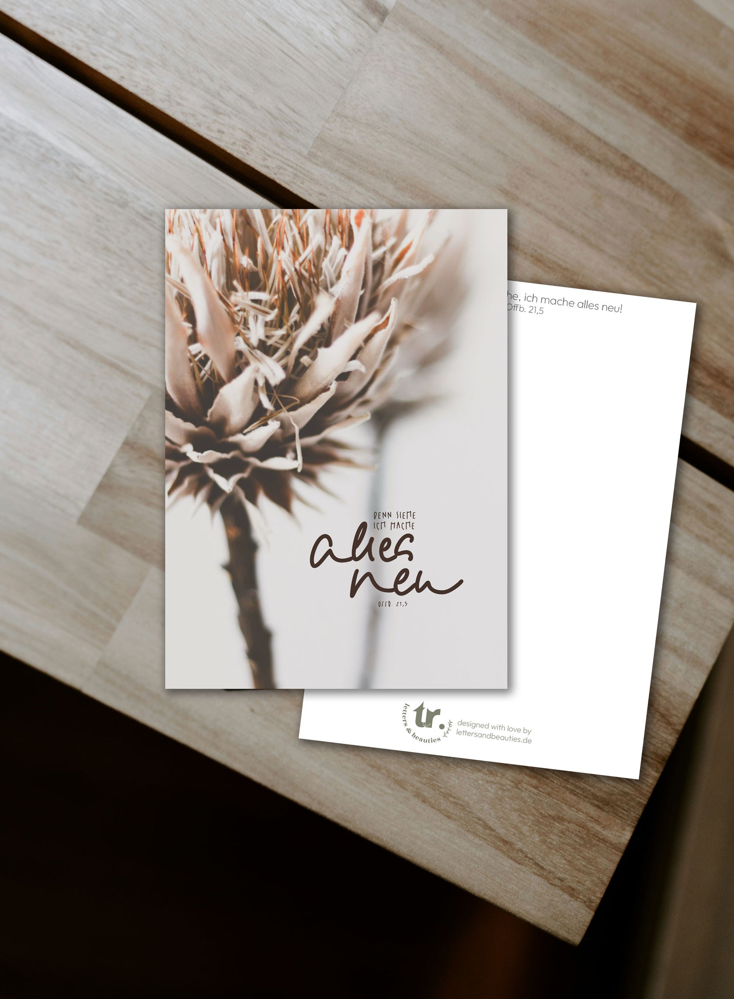 Jahreslosung 2026, Gott spricht: denn siehe ich mache alles neu, Postkarten zur Jahreslosung, Bibelverskarten, christliche Geschenke