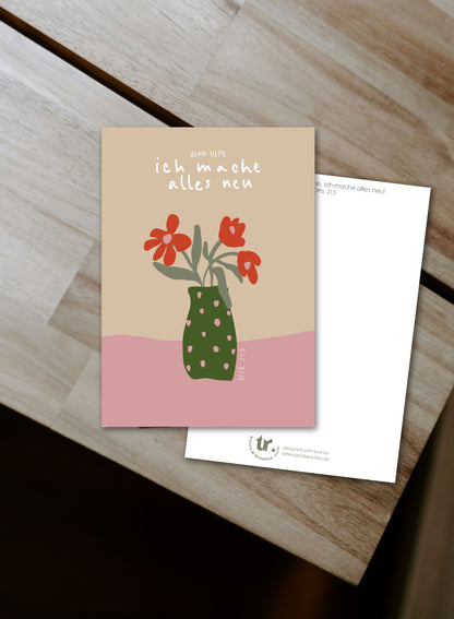 Jahreslosung 2026, Gott spricht: denn siehe ich mache alles neu, Postkarten zur Jahreslosung, Bibelverskarten, christliche Geschenke