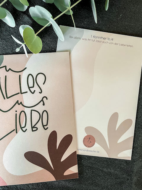 Postkarten mit Bibelvers, Jahreslosung, christlicher shop, christliche Geschenke, lettersandbeauties