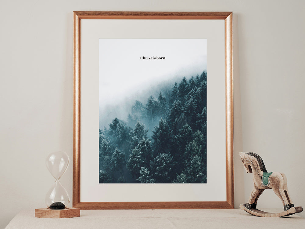 Poster Weihnachten "Christ is born"