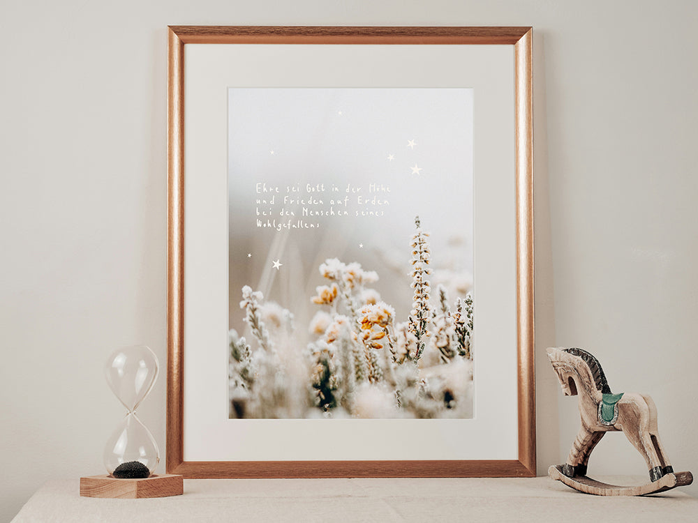 Poster Weihnachten "Ehre sei Gott"