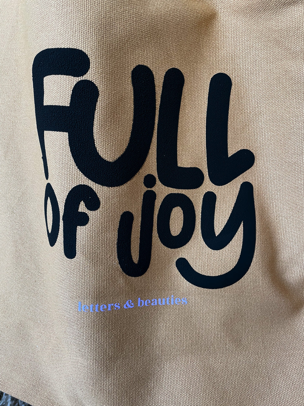 Shopper mit Samtaufdruck