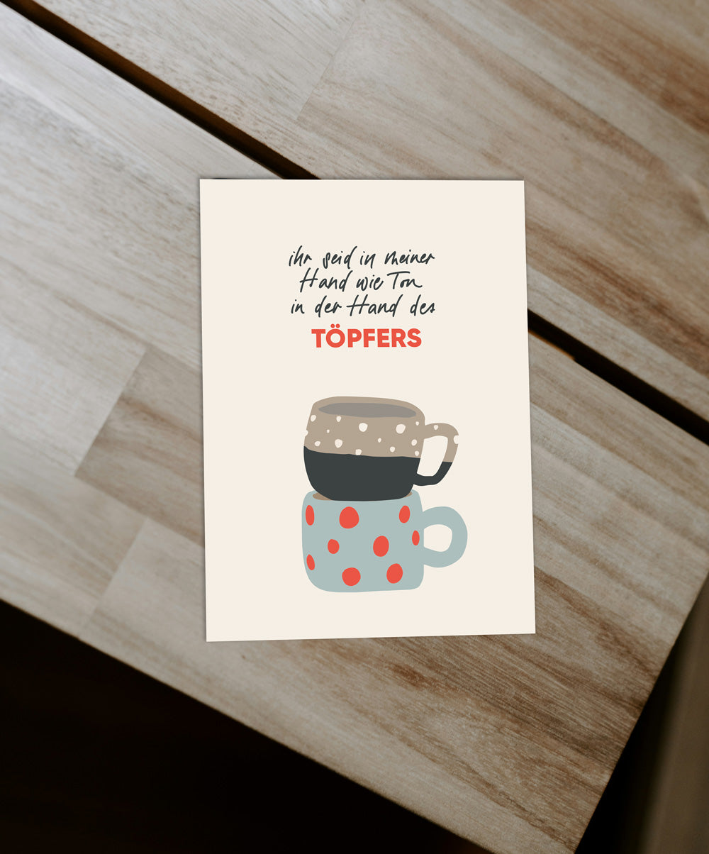 Karte "ihr seid in meiner Hand wie Ton"