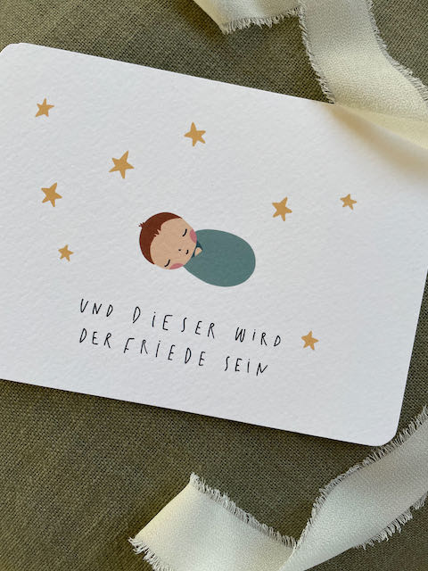 Weihnachtskarte mit Bibelvers, christliche Weihnachtskarten, christlicher onlineshop, Friedefürst, Jesus der Retter ist da, lettersandbeauties, gesegnete Weihnachten, Lukas 2, 10-11 euch ist heute der Heiland geboren