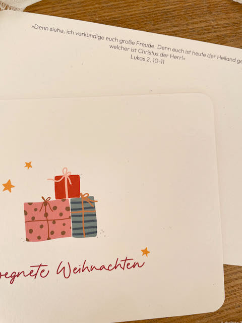 Weihnachtskarte mit Bibelvers, christliche Weihnachtskarten, christlicher onlineshop, Friedefürst, Jesus der Retter ist da, lettersandbeauties, gesegnete Weihnachten, Lukas 2, 10-11 euch ist heute der Heiland geboren