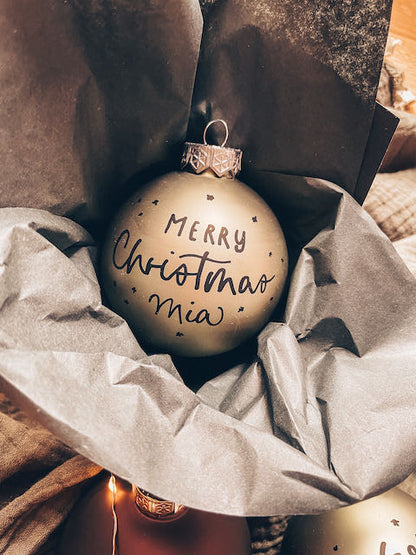 personalisierte Weihnachtskugel, Weihnachtskugel mit Text, Weihnachtsgeschenk