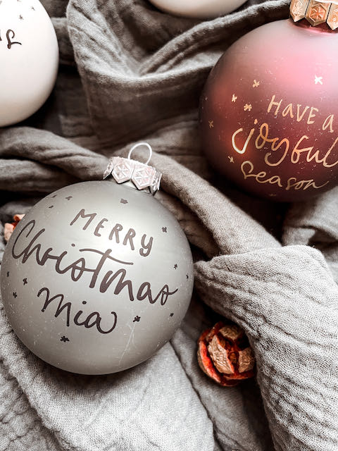 personalisierte Weihnachtskugel, Weihnachtskugel mit Text, Weihnachtsgeschenk