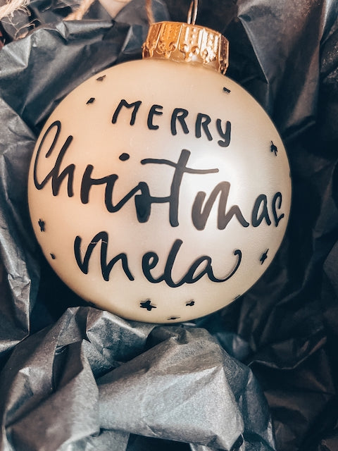 personalisierte Weihnachtskugel, Weihnachtskugel mit Text, Weihnachtsgeschenk