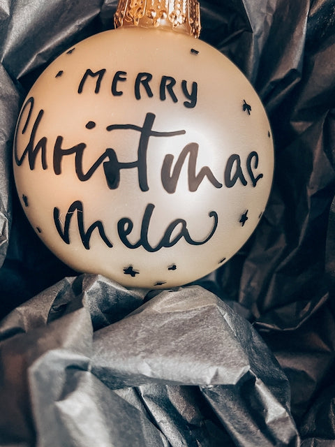 personalisierte Weihnachtskugel, Weihnachtskugel mit Text, Weihnachtsgeschenk