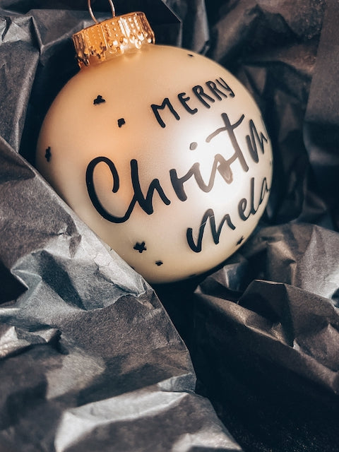 personalisierte Weihnachtskugel, Weihnachtskugel mit Text, Weihnachtsgeschenk