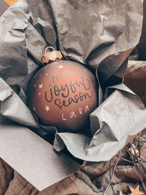 personalisierte Weihnachtskugel, Weihnachtskugel mit Text, Weihnachtsgeschenk