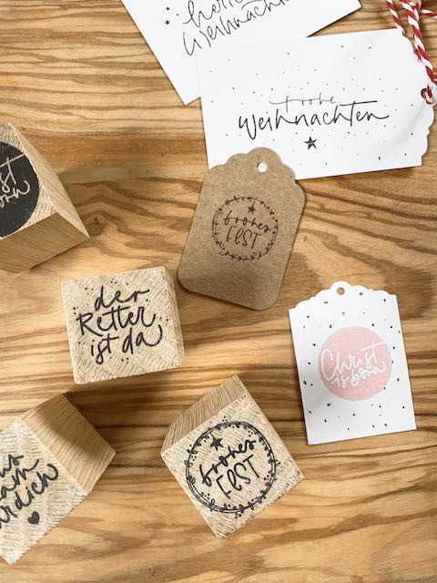 christlicher onlineshop, lettersandbeauties, Tabea Röger, Stempel, DIY, der Retter ist da, Jesus kam für dich, Weihnachtsgeschenke, Stempel für Weihnachtskarten